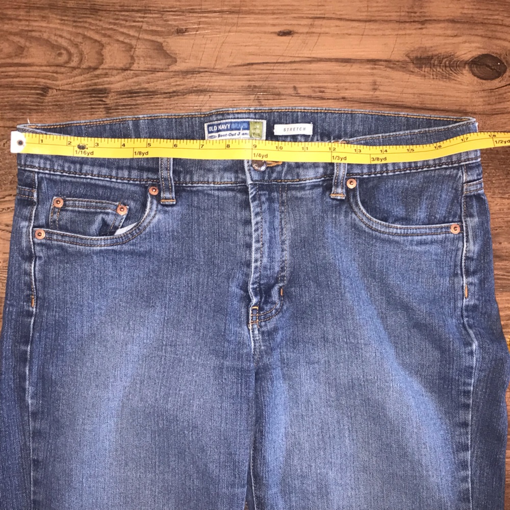 OLD NAVY JEANS SIZE 10 Classic Straight Leg Blue Jeans Boot cut flare - Picture 3 of 12